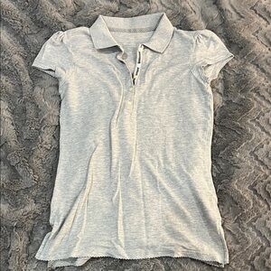 Gap Gray Polo Collar Women's Top